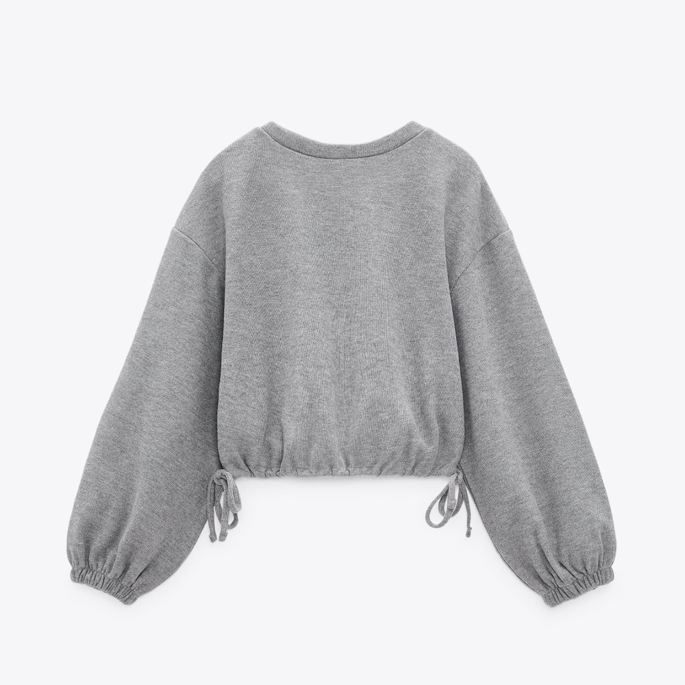 Zara Soft Feel Cropped Sweatshirt
